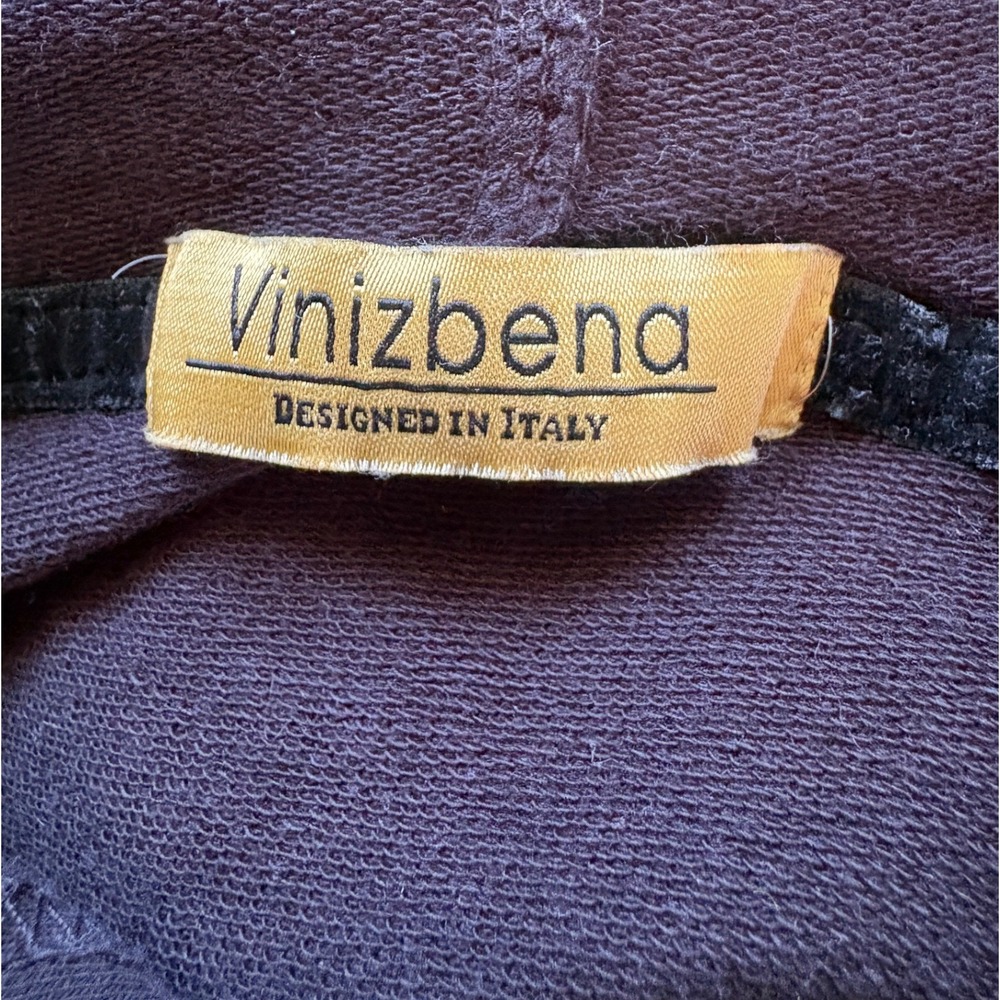 Vinizbena Black Full-Zip Sequined Evil Eye Hoodie, Large, Designed in Italy - Picture 6 of 8